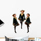 Irish Dancers Trio Performing Wall Decal