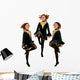 Irish Dancers Trio Performing Wall Decal