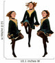 Irish Dancers Trio Performing Wall Decal