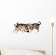 Three Wolf Dog Puppies Playing Wall Decal