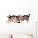Three Wolf Dog Puppies Playing Wall Decal