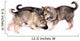 Three Wolf Dog Puppies Playing Wall Decal
