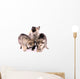 Feeding Wolf Dog Puppies Wall Decal