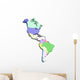 3D Color Map South Wall Decal