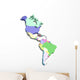 3D Color Map South Wall Decal