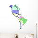 3D Color Map South Wall Decal