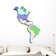 3D Color Map South Wall Decal