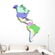 3D Color Map South Wall Decal