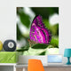 Pink Butterfly Leaf Wall Decal