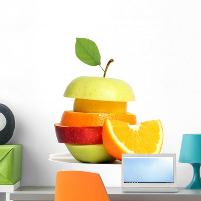 Sweet Tart Fruit Wall Decal shown on a wall