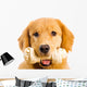 Happy Golden Retriever Dog Wall Decal