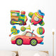 Transportation Toys Collection Wall Decal