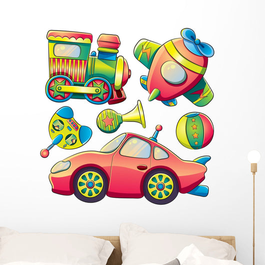 Transportation Toys Collection Wall Decal