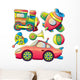 Transportation Toys Collection Wall Decal
