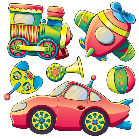 Transportation Toys Collection Wall Decal