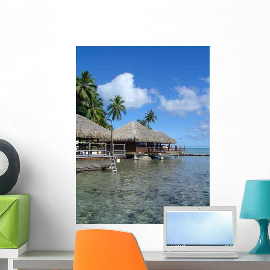 Over-Water Bungalows Wall Decal