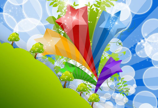 Grass With Blue Sky Wall Decal