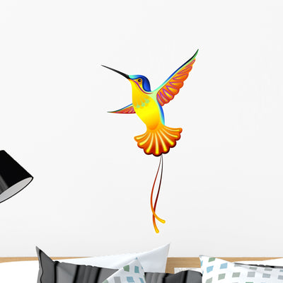 Colibri-Hummingbird-Vector Wall Decal shown on a wall