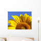 Sunflower Half Close-Up Wall Decal