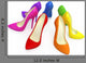 Colorful High Heels Wall Decal