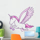 Unicorn Pegasus Vector Illustration Wall Decal