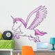 Unicorn Pegasus Vector Illustration Wall Decal