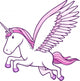 Unicorn Pegasus Vector Illustration Wall Decal