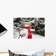 Snowman Funny Winter Scene Wall Decal