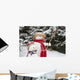 Snowman Funny Winter Scene Wall Decal