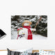 Snowman Funny Winter Scene Wall Decal