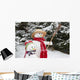 Snowman Funny Winter Scene Wall Decal