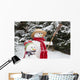 Snowman Funny Winter Scene Wall Decal