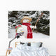 Snowman Funny Winter Scene Wall Decal