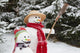 Snowman Funny Winter Scene Wall Decal