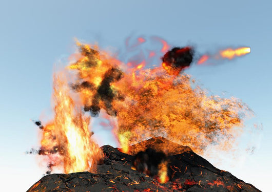 Volcano Magma Lava Eruption Wall Decal