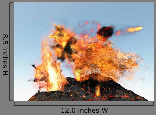 Volcano Magma Lava Eruption Wall Decal