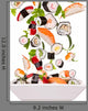 Delicious Pieces Sushi White Wall Decal