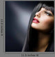 Brunette Makeup Model Left Three-Quarters Profile Wall Decal