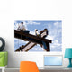 Two Ironworkers Atop Skeleton Wall Decal