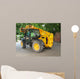 Excavating Machine Cobbled Street Wall Decal