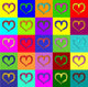 Warhol Hearts Wall Decal