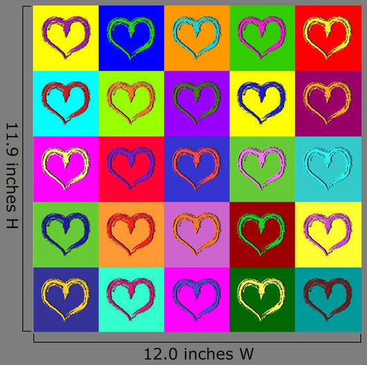Warhol Hearts Wall Decal