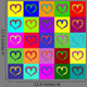 Warhol Hearts Wall Decal