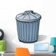 American Trash Can Wall Decal