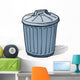 American Trash Can Wall Decal