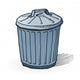 American Trash Can Wall Decal
