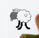 Funky Black Sheep Sticking Wall Decal