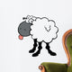 Funky Black Sheep Sticking Wall Decal