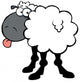 Funky Black Sheep Sticking Wall Decal