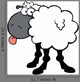 Funky Black Sheep Sticking Wall Decal